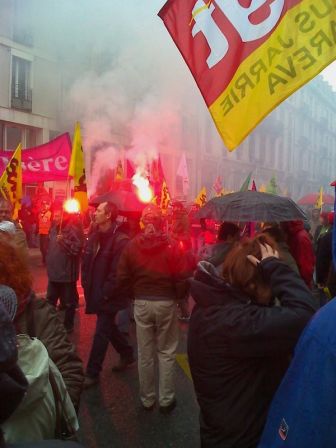Manifestation contre la réforme des retraites à Grenoble le 16 octobre 2010