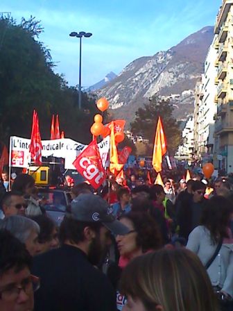 Manifestation contre la réforme des retraites Grenoble le 6 novembre 2010
