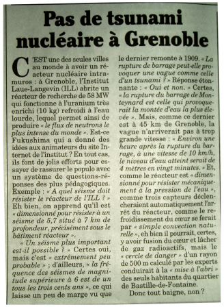 Scan Carnard enchainé Grenoble nucléaire