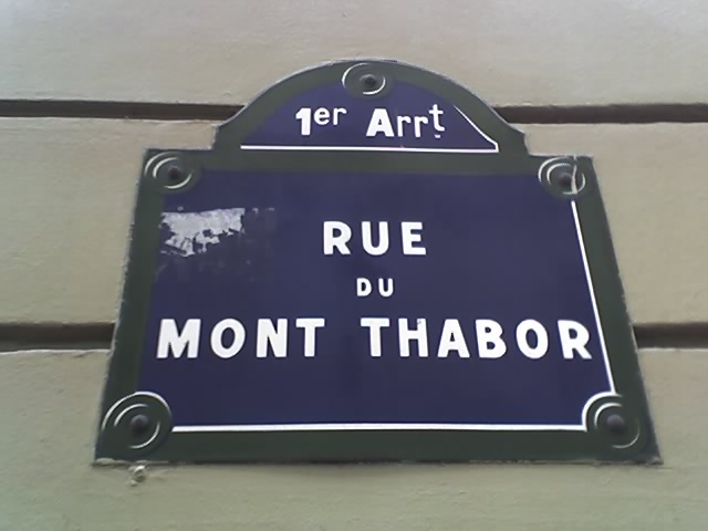 Plaque de la rue du Mont Thabor
